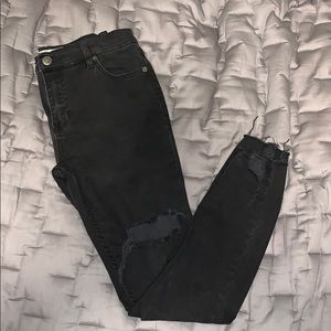 Free people black distressed jeans